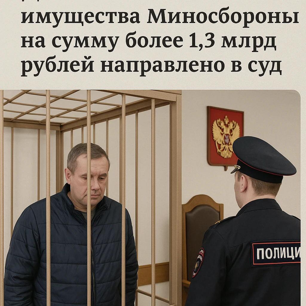 Дело о хищении имущества Минобороны на сумму более 1,3 млрд рублей направлено в суд